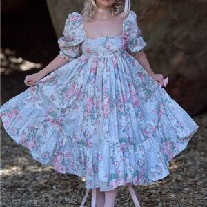 ISO Selkie Cotton Midi French Puff Dress!